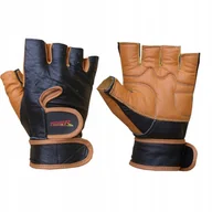 Rękawiczki rowerowe - RĘKAWICZKI UNIWERSALNE rowerowe SKÓRA NATURALNA rozmiar S - miniaturka - grafika 1