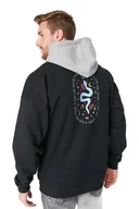 Bluzy męskie - TRENDYOL MAN BLUZA MĘSKA Z KAPTUREM CZARNA Z NADRUKIEM NA PLECACH XL 5DA - miniaturka - grafika 1