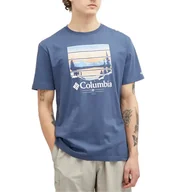 Koszulki męskie - T-shirt męski Columbia Path Lake Graphic Tee II dark mountain/colorful vista - S - miniaturka - grafika 1