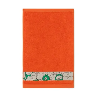 Ręcznik 50x70 Slames zwierzątka Oranż-K17-5195 pomarańczowy frotte bawełniany dziecięcy - Okrycia kąpielowe dla dzieci - miniaturka - grafika 1