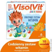 Witaminy i minerały - Angelini Visolvit Junior Orange 10 sasz. - miniaturka - grafika 1