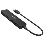 Czytniki kart pamięci - Unitek Czytnik kart SD microSD + HUB 3x USB 3.1 H1108A H1108A - miniaturka - grafika 1