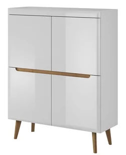 Komoda Nordi Nk107 Biały Połysk - Inne meble do salonu - miniaturka - grafika 1