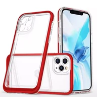 Etui i futerały do telefonów - Hurtel Clear 3in1 etui do iPhone 11 Pro Max żelowy pokrowiec z ramką czerwony - miniaturka - grafika 1