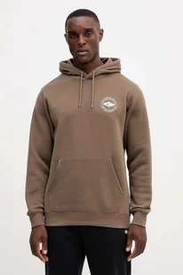Rip Curl bluza STAPLE męska kolor brązowy z kapturem z nadrukiem 095MFL - Bluzy męskie - miniaturka - grafika 1