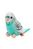 Maskotki i pluszaki - Papuga falista lazurowo-biała 13cm - miniaturka - grafika 1