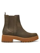 Botki damskie - Timberland Botki Carnaby Cool Mid Chelsea Boot TB0A2CZQET41 Brązowy - miniaturka - grafika 1