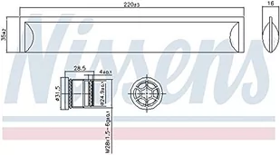 NISSENS Osuszacz klimatyzacja 95554 - Akcesoria do klimatyzacji i ogrzewania - miniaturka - grafika 1