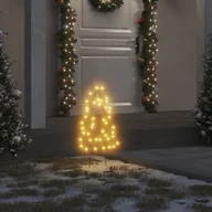 Oświetlenie świąteczne - vidaXL Świąteczne choinki na szpikulcach, 3 szt., 50 LED, 30 cm - miniaturka - grafika 1