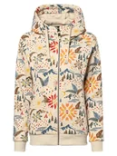 Bluzy damskie - Ragwear - Damska bluza rozpinana  Fllow Print, beżowy|wielokolorowy - miniaturka - grafika 1