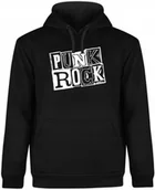 Bluzy męskie - BLUZA MĘSKA Z KAPTUREM PUNK ROCK VINTAGE RETRO THE CLASH CZARNA R-S A216 - miniaturka - grafika 1