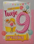 Kartki okolicznościowe i zaproszenia - Karnet Urodziny 9 - YEKU - miniaturka - grafika 1
