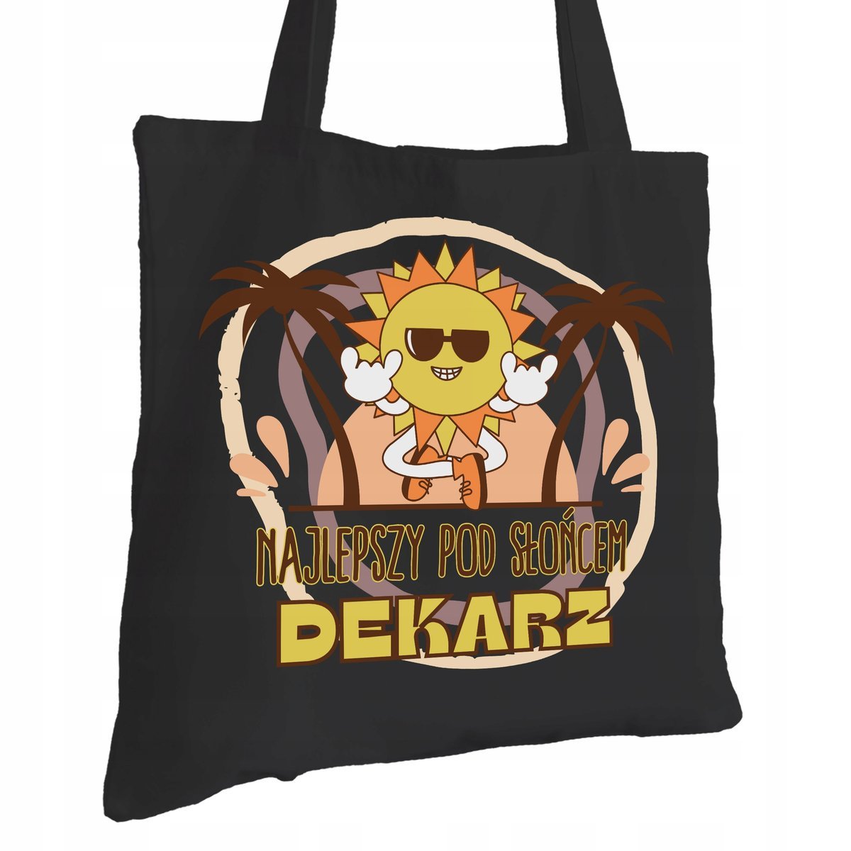 Torba Bawełniana dla Dekarza Czarna Na Prezent ekologiczna Trwały Nadruk