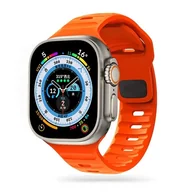 Akcesoria do smartwatchy - Pasek opaska bransoletka ICONBAND LINE APPLE WATCH 4 / 5 / 6 / 7 / 8 / 9 / 10 / SE (38 / 40 / 41 / 42 MM) ORANGE - miniaturka - grafika 1