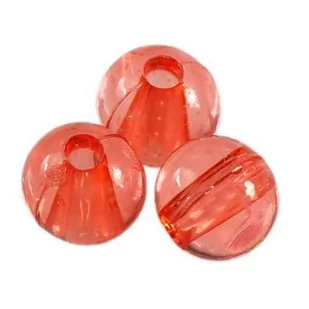 KULE PLASTIK CZERWONE 8MM 40SZT - Półfabrykaty do biżuterii - miniaturka - grafika 1
