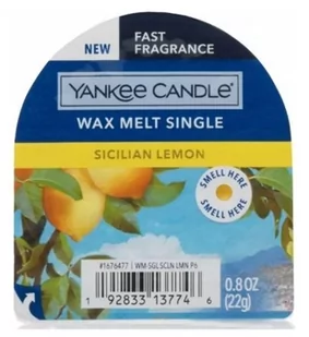 YANKEE CANDLE Classic Wax Sicilian Lemon 22g - Zapachy do domu - miniaturka - grafika 1