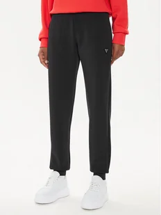 Guess Spodnie dresowe V4YB08 KCAY2 Czarny Regular Fit - Spodnie sportowe damskie - miniaturka - grafika 1