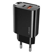 Ładowarki do telefonów - Usams Ładowarka Sieciowa T35 Usb-c PD3.0 + Usb 20W - miniaturka - grafika 1