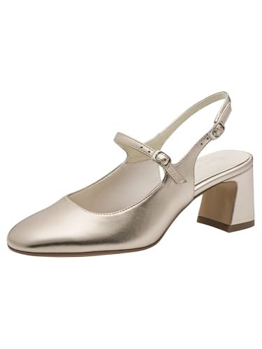 Tamaris Damen Sling 1-29601-46, Damskie czółenka, jasne złoto, 41 EU