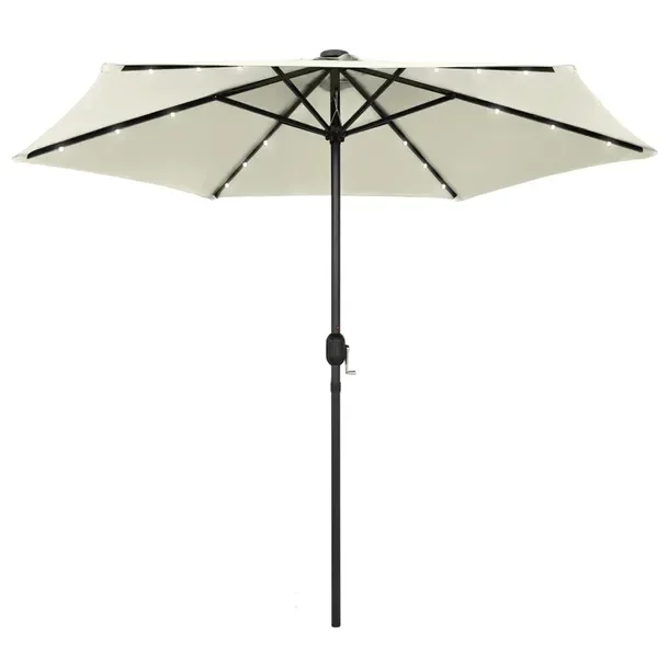 Parasol ogrodowy UV, 270x236cm, biały piaskowy