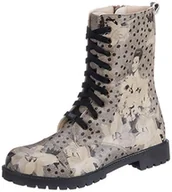 Kozaki damskie - DOGO Damskie kozaki ZIPSY Black Dress sznurowane buty z zamkiem błyskawicznym, szare, czarne, Gris, 37 eu - miniaturka - grafika 1