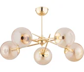 Lampy sufitowe - Żyrandol natynkowy PRIMERY 5xE14/10W/230V złoty - miniaturka - grafika 1