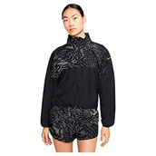 Kurtki damskie - Nike Damska kurtka Df Run Dvn, Black/Atomic Orange/Reflective, L - miniaturka - grafika 1