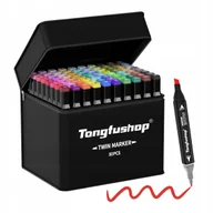 Przybory szkolne - Markery Dwustronne Na Bazie Wody 80 Kolorów Szybkoschnące Kolorowe Pisaki - miniaturka - grafika 1