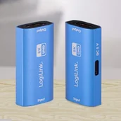 Rozgałęźniki - logilink Repeater HDMI, 8K/60HZ, HDCP2.3, Alu, niebieski - miniaturka - grafika 1