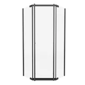 Kabiny prysznicowe - Kabina prysznicowa pięciokątna Titanium 90x90 cm gun metal Durasan - miniaturka - grafika 1