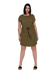 ONLY Carmakoma NOS Damska sukienka Carapril Ss Knee Dress Stripe Noos - Sukienki - miniaturka - grafika 1