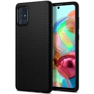 Etui i futerały do telefonów - Spigen Etui Liquid Air Galaxy A71 matowe czarne - miniaturka - grafika 1