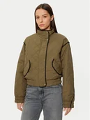 Kurtki damskie - Vero Moda Kurtka bomber Vilma 10320615 Khaki Relaxed Fit - miniaturka - grafika 1