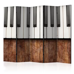 Parawan 5-częściowy - Zainspirowane Chopinem - mahoń II [Room Dividers] (rozmiar 225x172) - Parawany - miniaturka - grafika 1