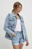 Kurtki damskie - Answear Lab kurtka jeansowa damska kolor niebieski przejściowa - miniaturka - grafika 1