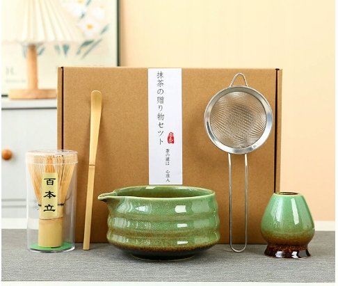 Bambusowy Zestaw Prezentowy Do Herbaty Matchy Chashaku zielony Nekit