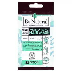 CeCe of Sweden Be Natural, nawilżająca maska do włosów z aloesem, bambusem i algą, 20ml - Maski do włosów - miniaturka - grafika 1