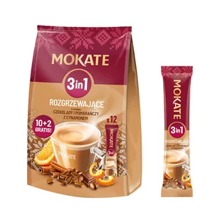 Napój kawowy Mokate 3w1 Rozgrzewający 10+2 saszetki - Kawa - miniaturka - grafika 1