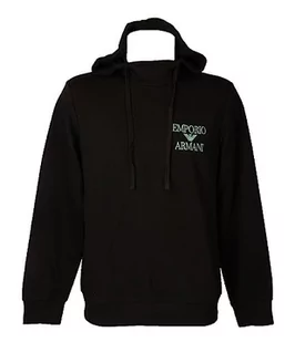 Emporio Armani Męska bluza męska Iconic Terry, czarny, XL - Bluzy męskie - miniaturka - grafika 1