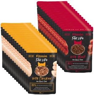 Fitmin Cat For Life Adult Mix Smaków 28x85g - Mokra karma dla kotów - miniaturka - grafika 1