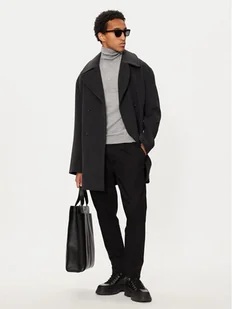 Michael Kors Płaszcz wełniany CF42083BQA Szary Oversize - Płaszcze męskie - miniaturka - grafika 1