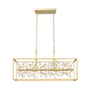 Nowoczesna, złota lampa wisząca nad stół P0578-06C-V7V7 z serii SPRING - Lampy sufitowe - miniaturka - grafika 1