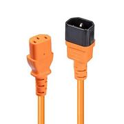 Kable komputerowe i do monitorów - Lindy Kabel zasilający IEC Verlngerung orange 2m 30475 - miniaturka - grafika 1