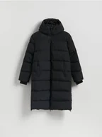 Kurtki męskie - Reserved - Długi płaszcz z kapturem - czarny - miniaturka - grafika 1