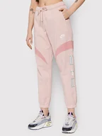 Spodnie sportowe damskie - Nike Spodnie dresowe Air DD5419 Różowy Relaxed Fit - miniaturka - grafika 1