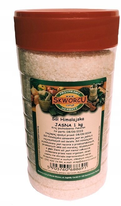 Sól Himalajska JASNA 1 kg granulacja ok. 1-2 mm