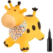 Skoczki dla dzieci - Skoczek Dla Dzieci Do Skakania Z Pompką Żyrafka Żółty Z Bandaną - miniaturka - grafika 1