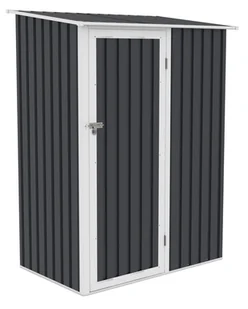 Domek ogrodowy KENT 143x89cm Cold Grey, metalowy, z drzwiami na zawiasy, wentylowany, idealny schowek na narzędzia ogrodowe i sprzęt Hardmaister - Altany ogrodowe - miniaturka - grafika 1