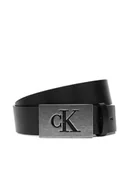 Paski - Calvin Klein Pasek Męski Ck Plaque Smooth 35Mm LV04D7043G Czarny - miniaturka - grafika 1