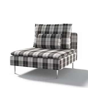 Dekoria Pokrowiec na moduł Söderhamn 1-osobowy krata czarno-biała moduł Söderhamn 1-osobowy Edinburgh 1007-115-74 - Pokrowce na meble - miniaturka - grafika 1